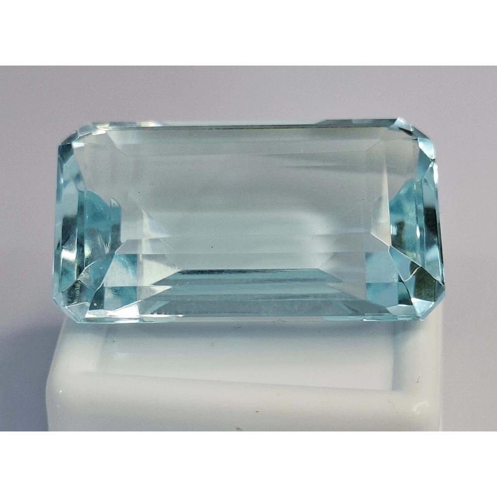 Lab Created Aqua Blue Topaz Emerald Cut 47-49 Ct Beautiful Certified Gemstone