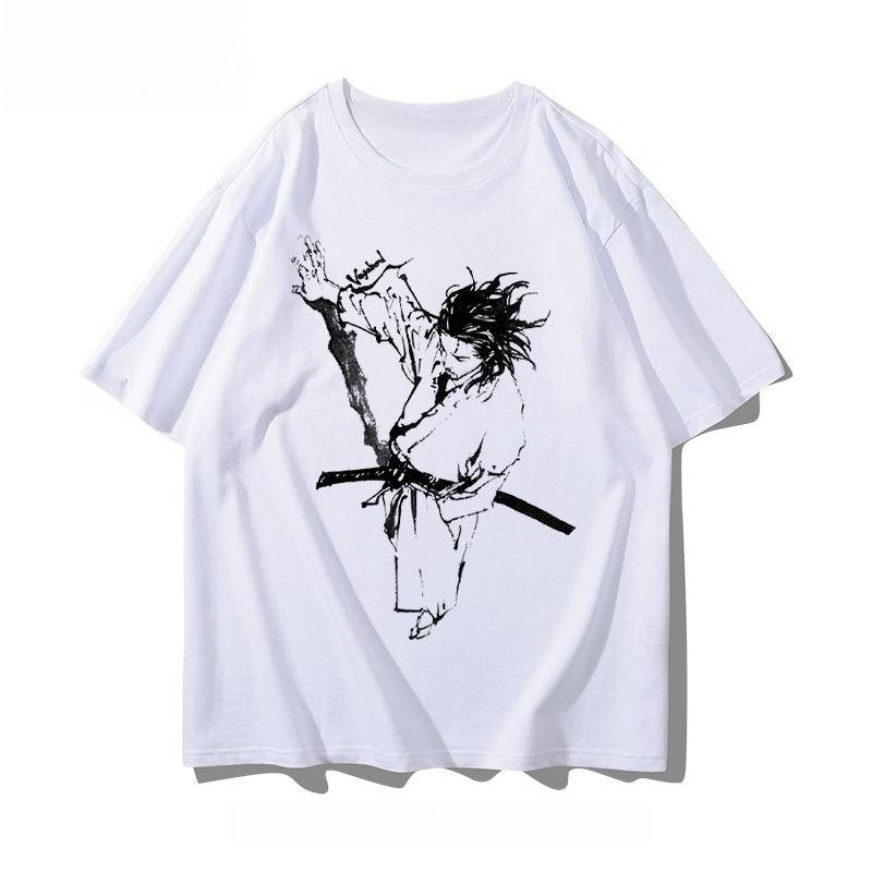 

2025 Autumn and Winter New Men s and Women s Retro Knight Print T-shirt Pure Cotton Round Neck Comfortable High-quality T-shirt S