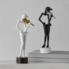 Statua Artigianale Musicista Violinista da Concerto 20cm Esecutore di Strumento Musicale Miniatura per Accento Casa Multifunzionale