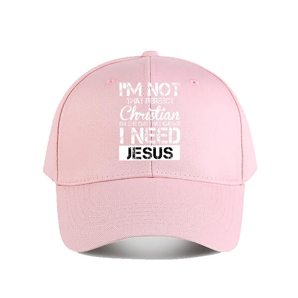 Need Jesus Distressed Typography Christian Faith Graphic Baseball Cap Fashion Unisex Sunhat Womens Outdoor Sports