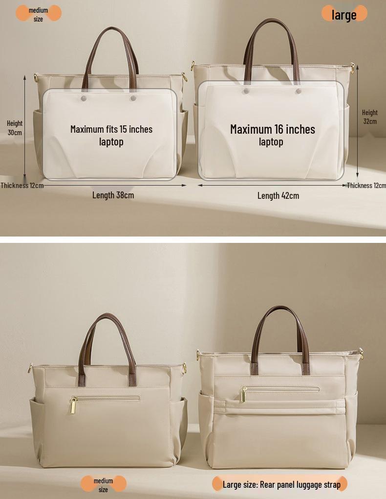 Damen Laptop Schultertasche - Große Kapazität 15,6" Aktentasche Tote