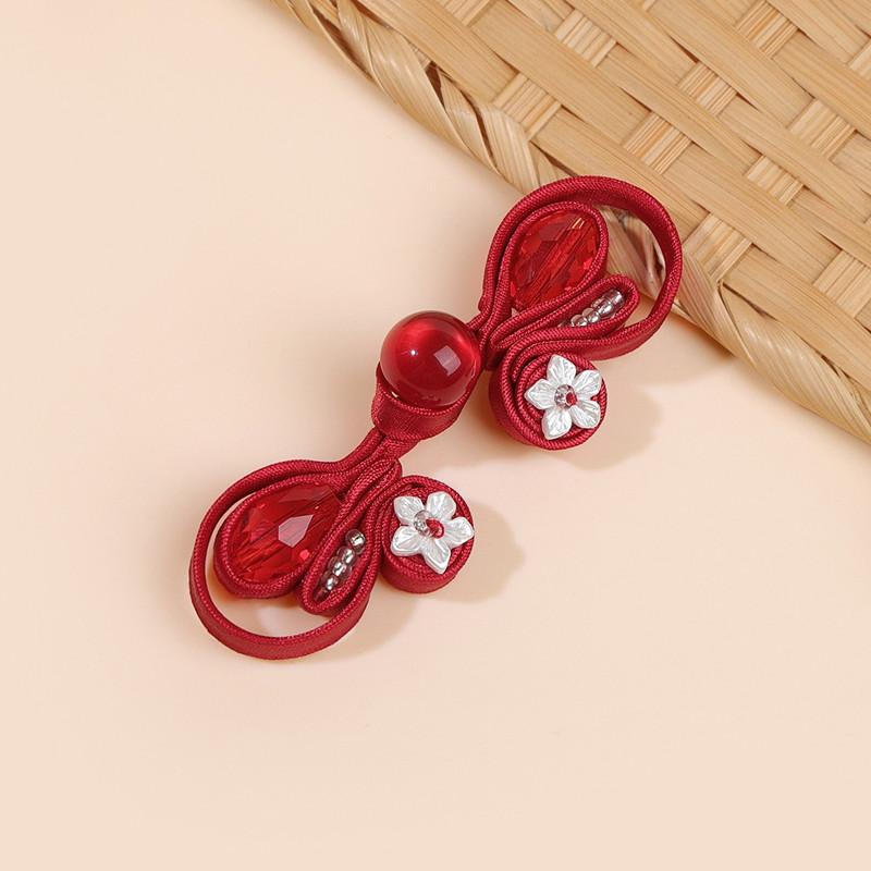 10pcs Crystal Chinese Knot Button Handmade Frog Closure for Qipao Hanfu, Sew-On