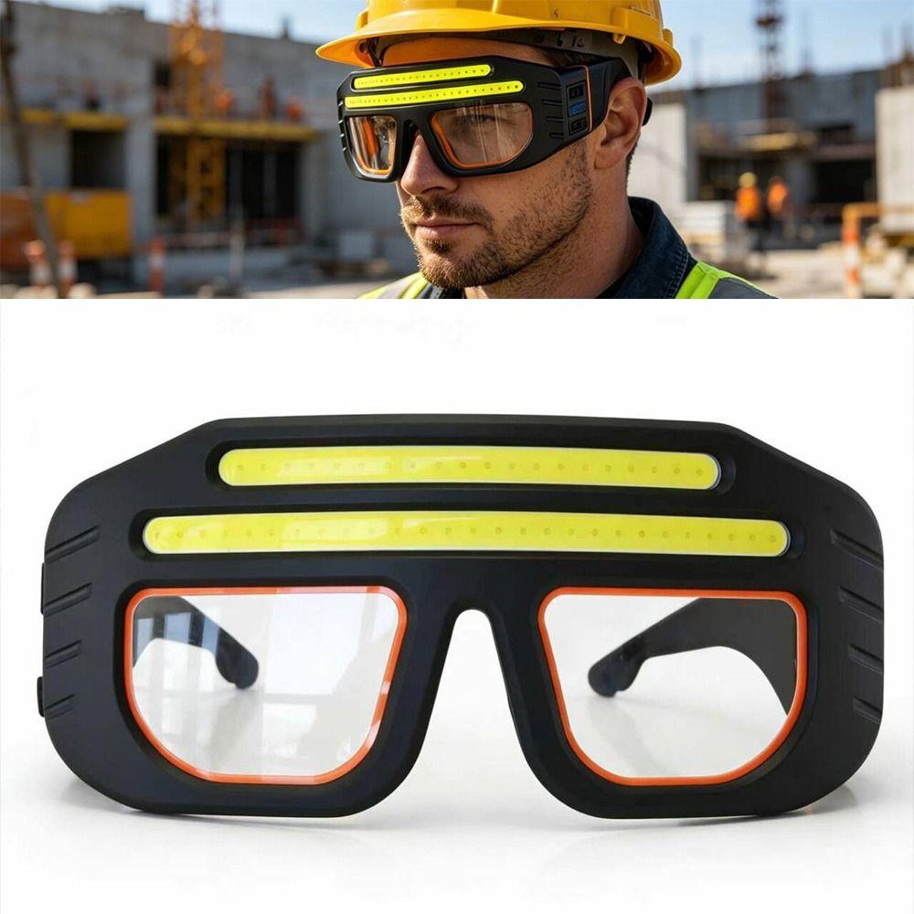 Wide Beam Headlamp Rechargeable Wearable LED Headlight New Eyewear Headlamp Construction Work