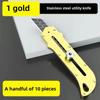 Heavy-Duty Stainless Steel Utility Knife - Large Industrial Grade Box Cutter
