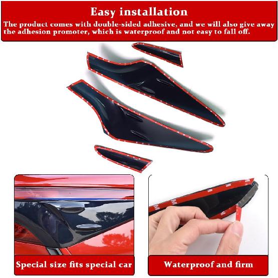Tail Light Lamp Cover Guard Trim 4Pcs for Camry 2024 2023 2022 2021 2020 2019 2018 Tail Light Frame Bezels Decoration Protector Accessories
