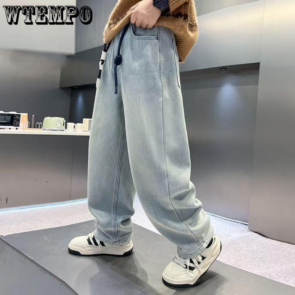 Boys' Pants for Spring and Autumn Loose Children's Pants Versatile Jeans