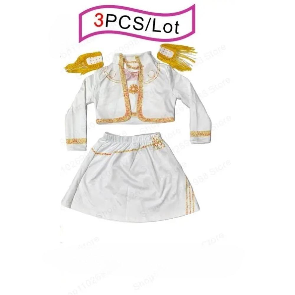 2026New Cosplay Costume for Girls Halloween Carnival Christmas White Jacket Vest and Skirt Uniform Suit