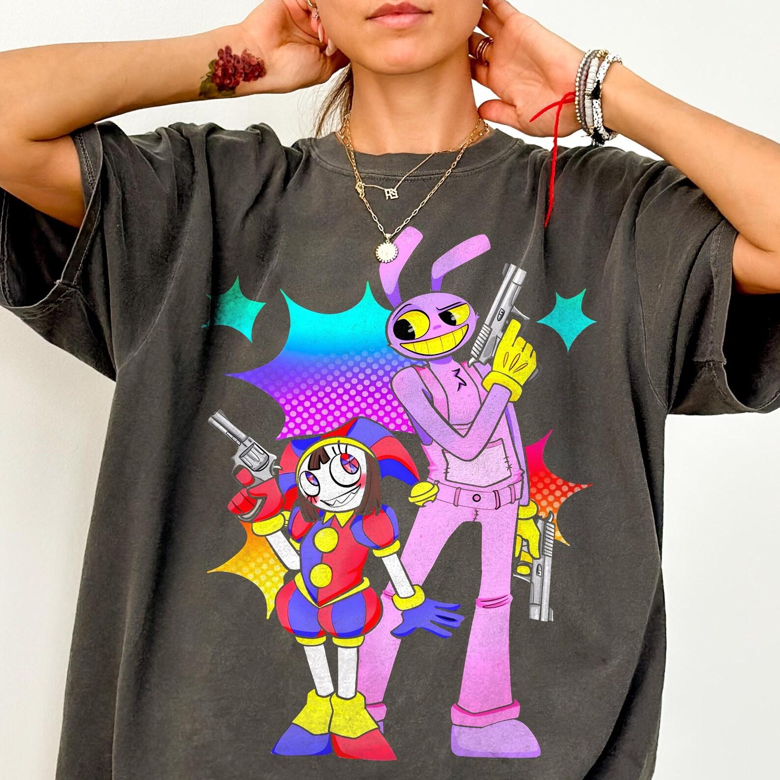 Футболка Comfort Colors Jax x Pomni - Потрясающая футболка Digital Circus, Футболка Tadc, Толстовка Tadc, Свитер Jax, Футболка Pomni, Футболка Tadc Последний акт 4XL