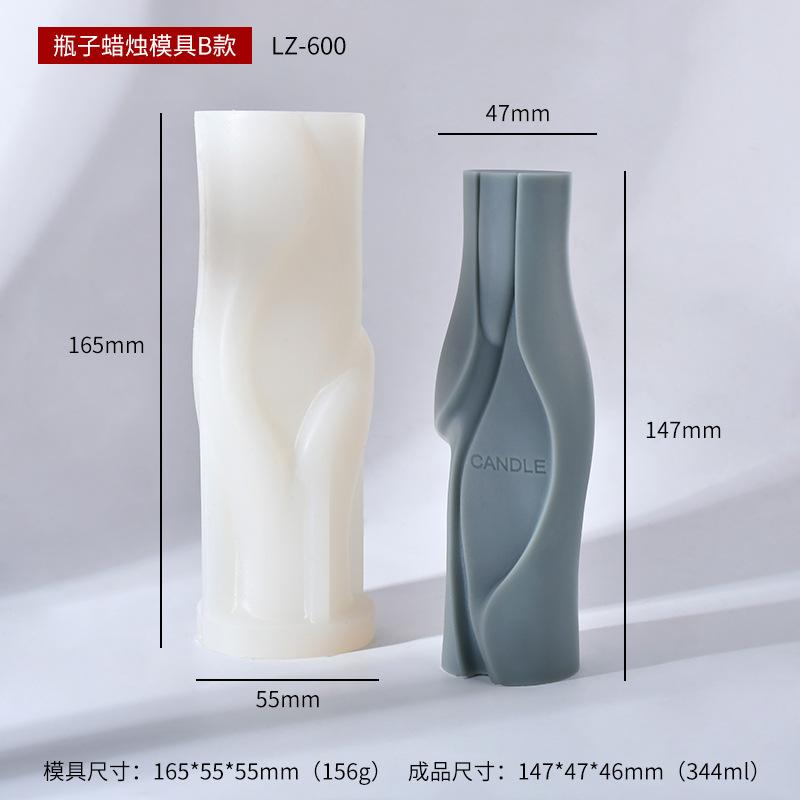 Silicone Mold For Handmade Vase Shape Scented Candle Plaster Aroma Stone Craft