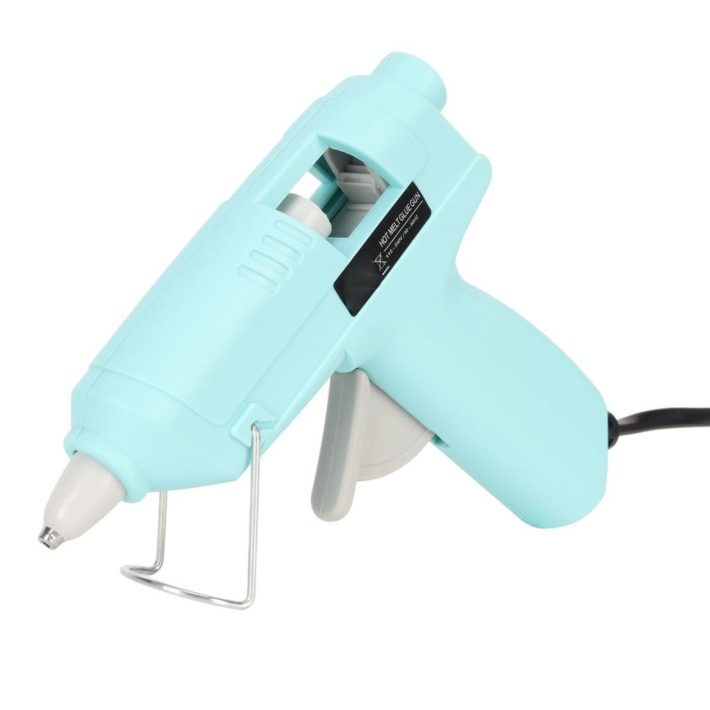 Hot Glue Tool 20W Fast Preheating DIY Mini Hot Melt Glue Machine with 30 Glue Sticks for Home School 110‑240V Blue US