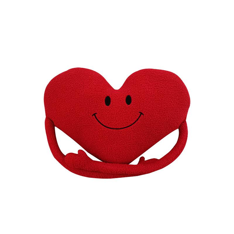 Healing Red Love Arm Lover Pillow Sofa Cushion Backrest Pillow Plush Toy Doll Birthday Gift Plush Coat Material