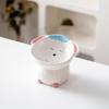 Ceramic Pet High Foot Bowl Cute Dog Food Feeding Basin Cats Drinking Feeder  Kitten Puppy