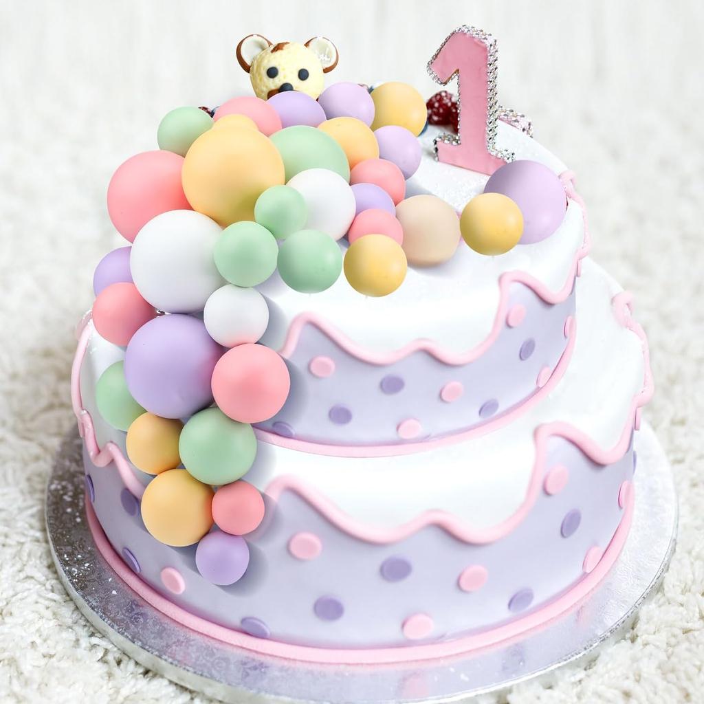 108 Stück Kugeln Kuchenaufsatz Ballons Cupcake-Aufsatz DIY Kuchen Einstecker Aufsatz Schaumstoff Kuchenkugeln Backdekoration für Hochzeitsfeier