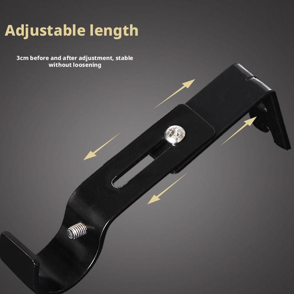 2/4pcs Wall-mounted Curtain Rod Support Extendable Metal Roman Pole Bracket Universal Adjustable Hanging Hooks