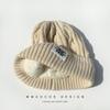 Autumn and winter warm plush thickened wool hat female Maillard Han Xian small face pullover curling student knitted hat