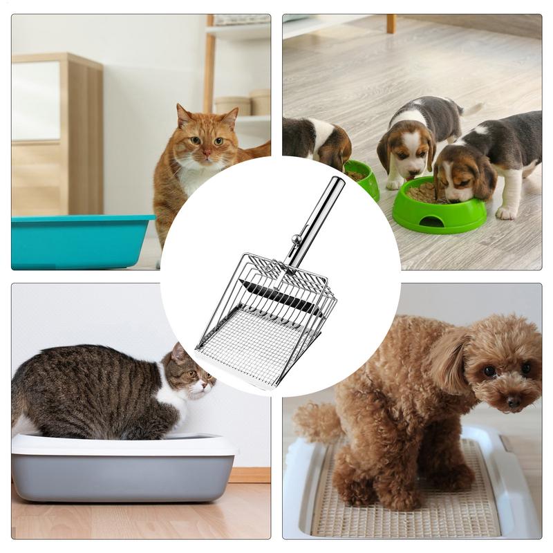 Cat Litter Scoop Cat Poop Lifter For Litter Box Sturdy Sifting Shovel With Ergonomic Handle Heavy Duty Non Stick Mesh Scooper