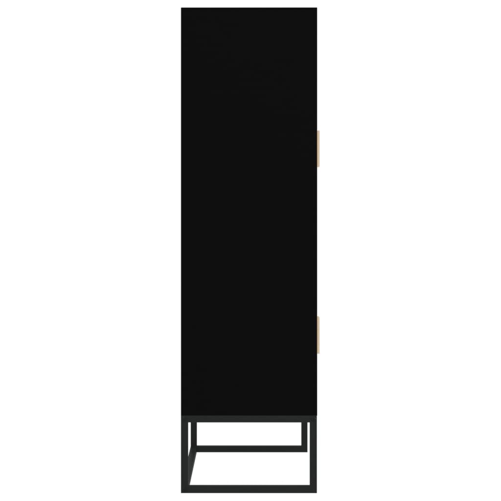 Highboard Black 70 X 35 X 125 Cm Particleboard