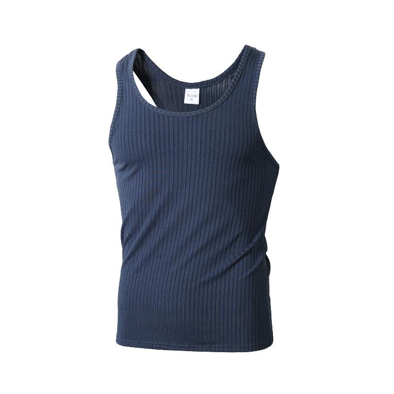 Men's Ribbed Knit Slim Fit Tank Top.