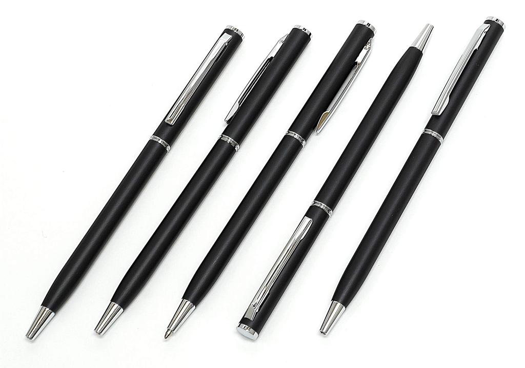 Penar slim din piele de vacă roșu maro set pix slim rotativ negru ASCR-PD04-B