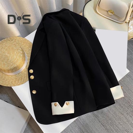 Damen Casual Blazer Bürodame Pendleranzug Reverskragen Jacke Loose Fit Mode Alltagskleidung Mantel für Frühling Herbst