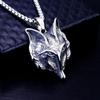 New European and American Domineering Skull Fox Animal Jewelry Necklace Men's Pendant