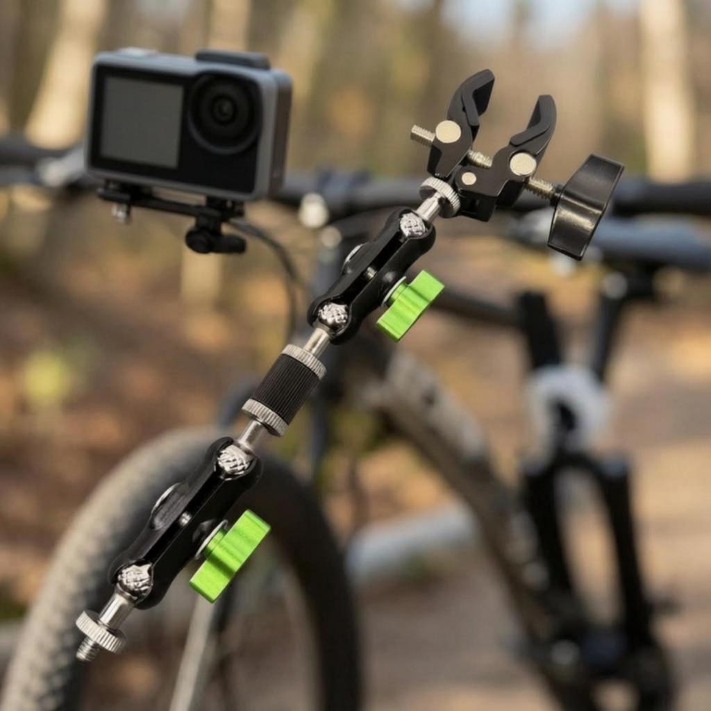 Handlebar Camera Mount with 1/4 Screw Clamp Swivel