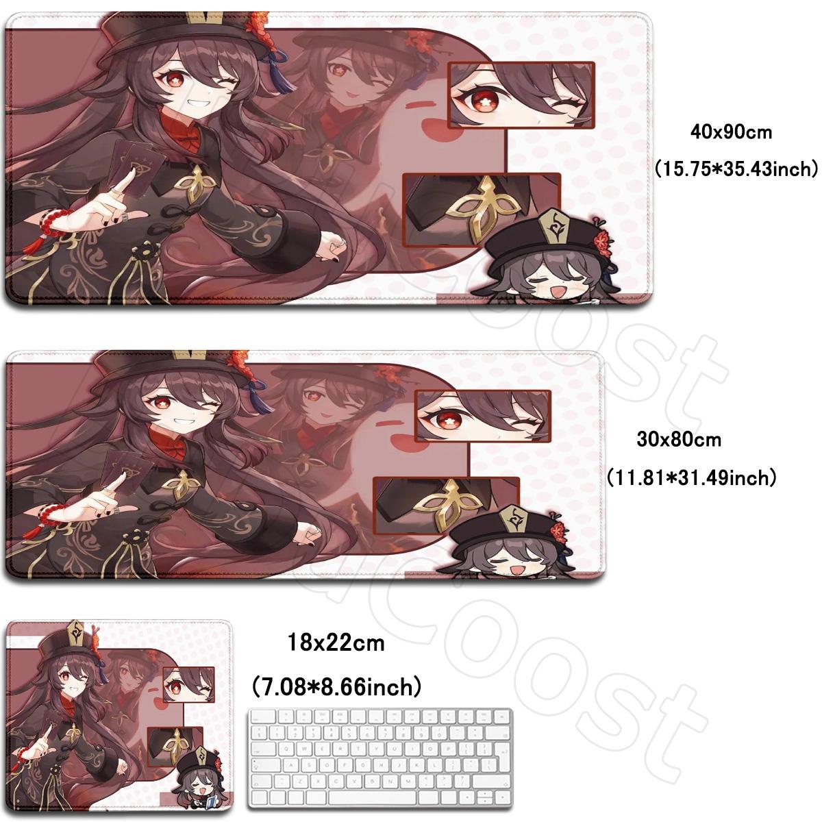 

Genshin Impact Ху Тао Аниме Коврик для мыши Deskmat Аксессуары для ПК Защита стола Игровые коврики для клавиатуры Большой игровой коврик для мыши Резиновый коврик 22x18cm