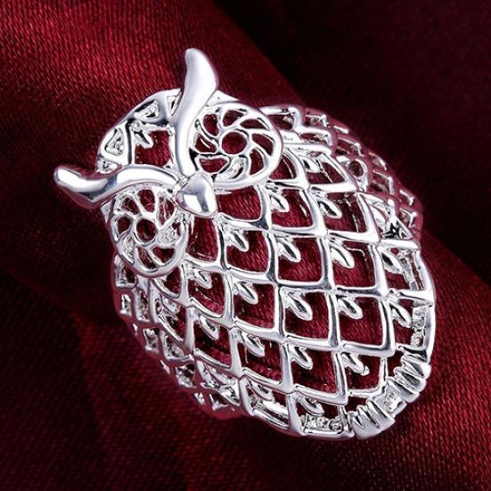 Kvinner Mote Ugle Hul Fingerring Pretty Søt Mote Tilbehør Gave