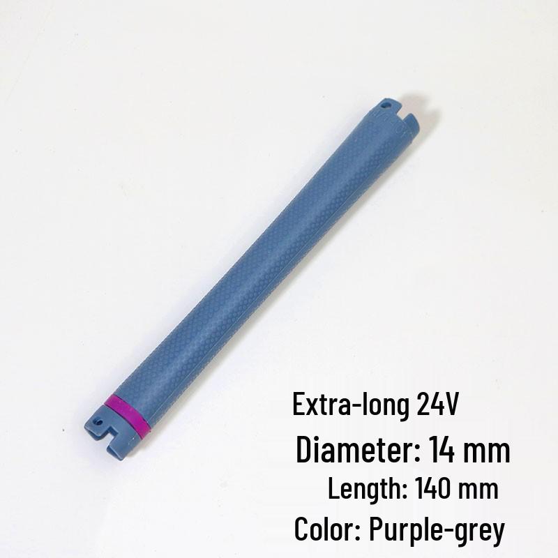 24V Long French Curl Perm Rods, 14cm, Double Hole Digital Curlers