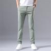Casual Pants Summer Thin Slim Fit New Trend Light Business Pants Loose Straight Ice Silk Trousers