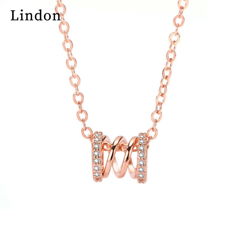 

Женское ожерелье Lindon, кулон из медного сплава, циркон, модный подарок