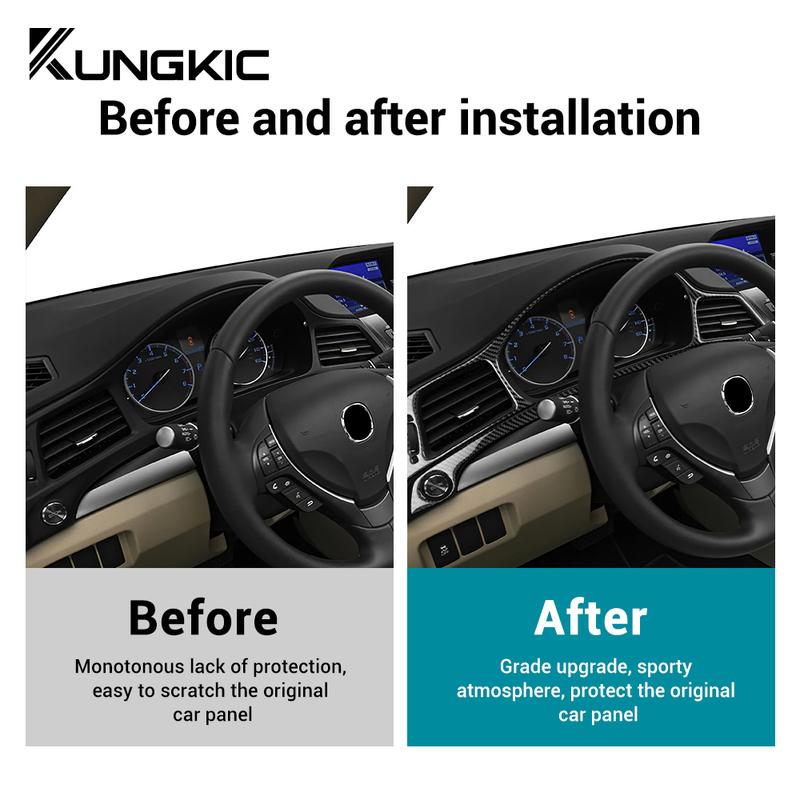 For Acura ILX 2013 2014 2015 2016 2017 2018     Car Dashboard Frame Real Soft Carbon Fiber Sticker Accessories