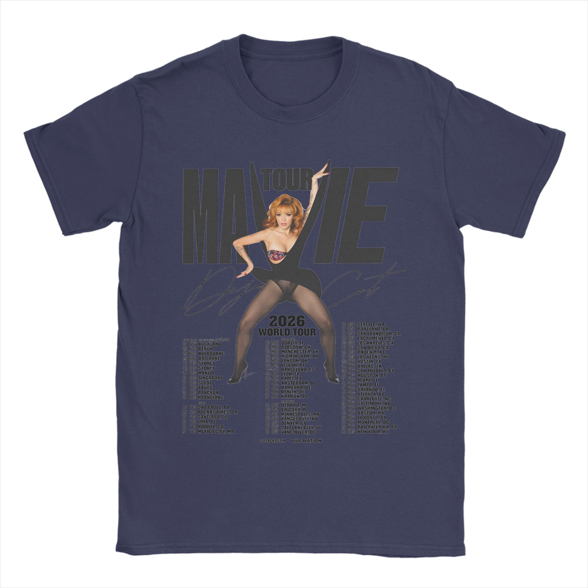 

Doja Cat Tour Ma Vie TShirt Summer Harajuku T Shirts Unisex Pure Cotton O Neck Plus Size 5XL Top Tees ShortSleeved Y2K Basic Top 4XL