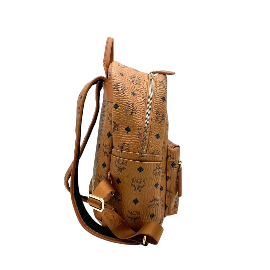Used MCM Backpack Stark Stark BackpackBackpack Â· Daypack Camel Brown/black Coated Canvas/leather Unisex