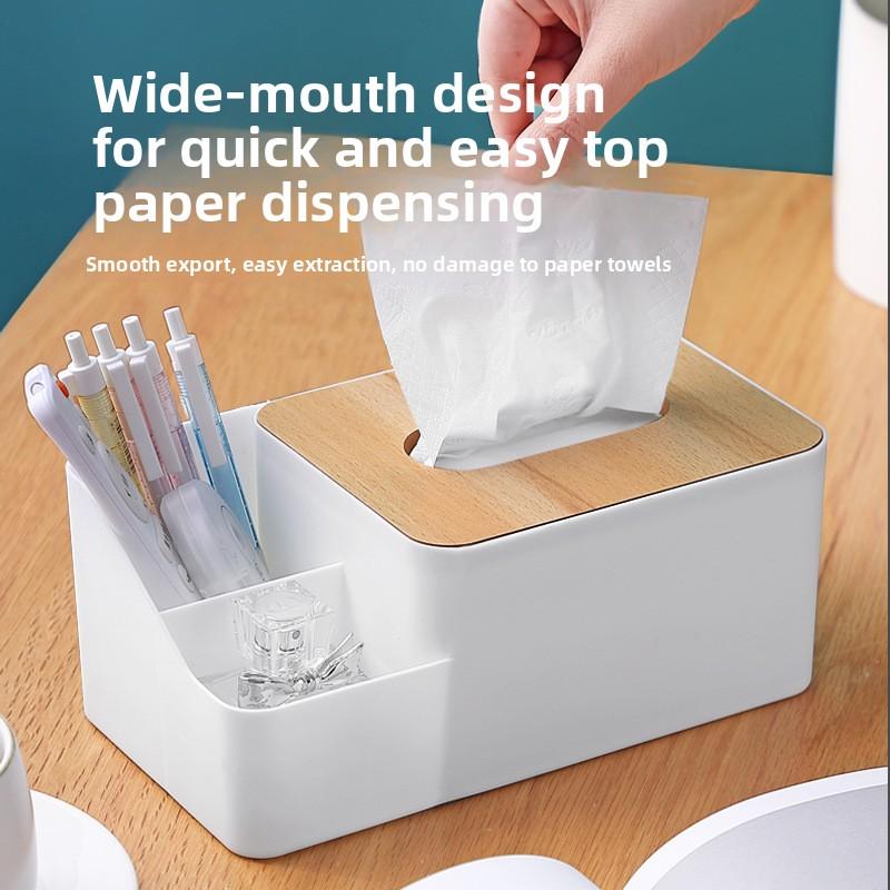 Tissue Box, Tissue Box, Modern Living Room and Dining Room, Simple and Creative Remote Control Storage Box, Separated Household Storage Box