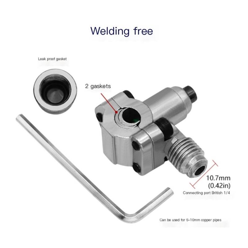 Kühlschrank-Hahnventil-Kit BVP31 Kältetechnik-Nadelventile mit Schraubenschlüsseln Kühlschrank-Klimaanlage für Rohrschläuche