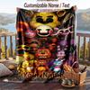 Manta de Flanela Five Nights at Freddy’s, Texto com Nome Personalizado Customizado, Manta Macia Quente de Pelúcia Para Presente