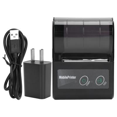Bluetooth Thermal Receipt Printer Portable Ticket Pass Bill Mini Label Machine 100‑240VUS Plug