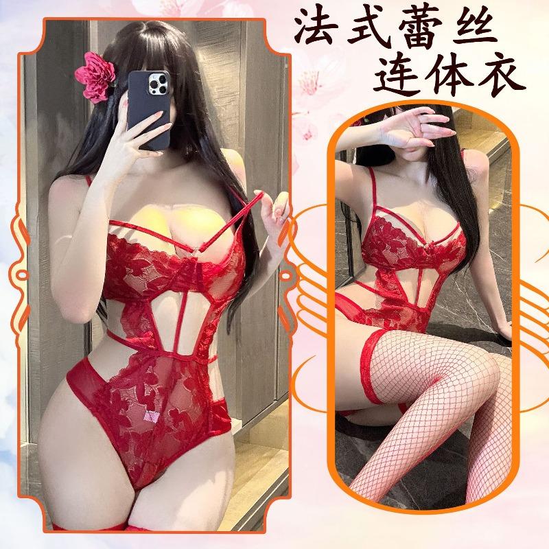 New sexy hot imperial sister lace waist perspective underwear free onesie pure desire to seduce women