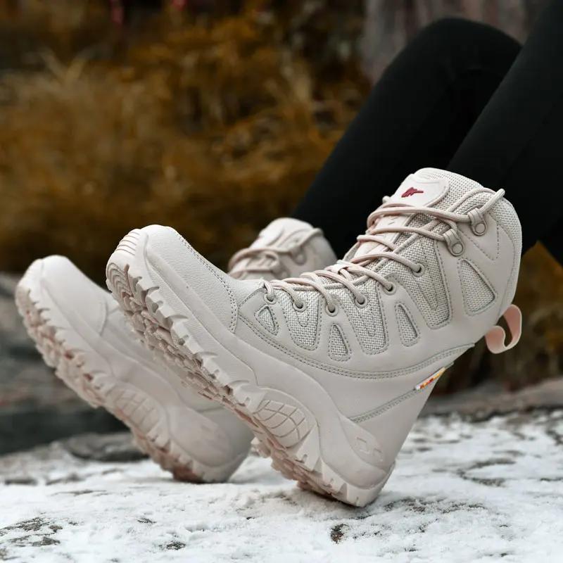 Neue Herren Taktische Stiefel Wasserdicht Jagd Wanderschuh Schnürung Wüste Unisex Armeestiefel Männlich Weiblich Marke Motorrad Kletterschuh