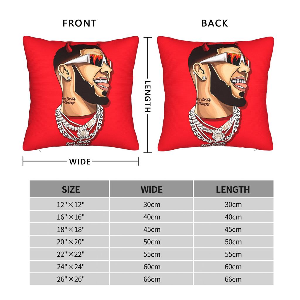 Pillow Case Puerto Rican Rapper A-Anuel AA Soft  Pillow Cover For Sofa Couch Bed Living Room Cute Funny Pillowcases