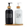 2 Stück 500ml Glas Seifenspender Flasche Hand Flüssigseifenbehälter Zum Aufbewahren von Duschgel Händedesinfektionsmittel Lotion Shampoo
