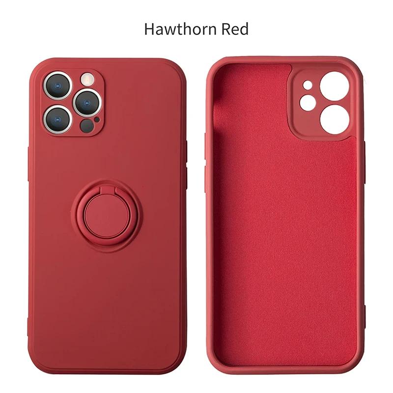 Liquid Silicone Magnetic Bracket Ring Phone Cases For IPhone 15 14 13 12 11 Pro Max Mini X XS XR 8 7 Plus Shockproof Back ';\[].