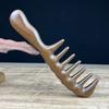 Wood Comb Head Meridian Natural Wood Long Handle-Comb Multifunction Insert Teeth Massage Combs
