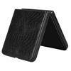 For Samsung Galaxy Z Flip7 5G Case Crocodile Texture Leather Coated Hard PC Phone Cover