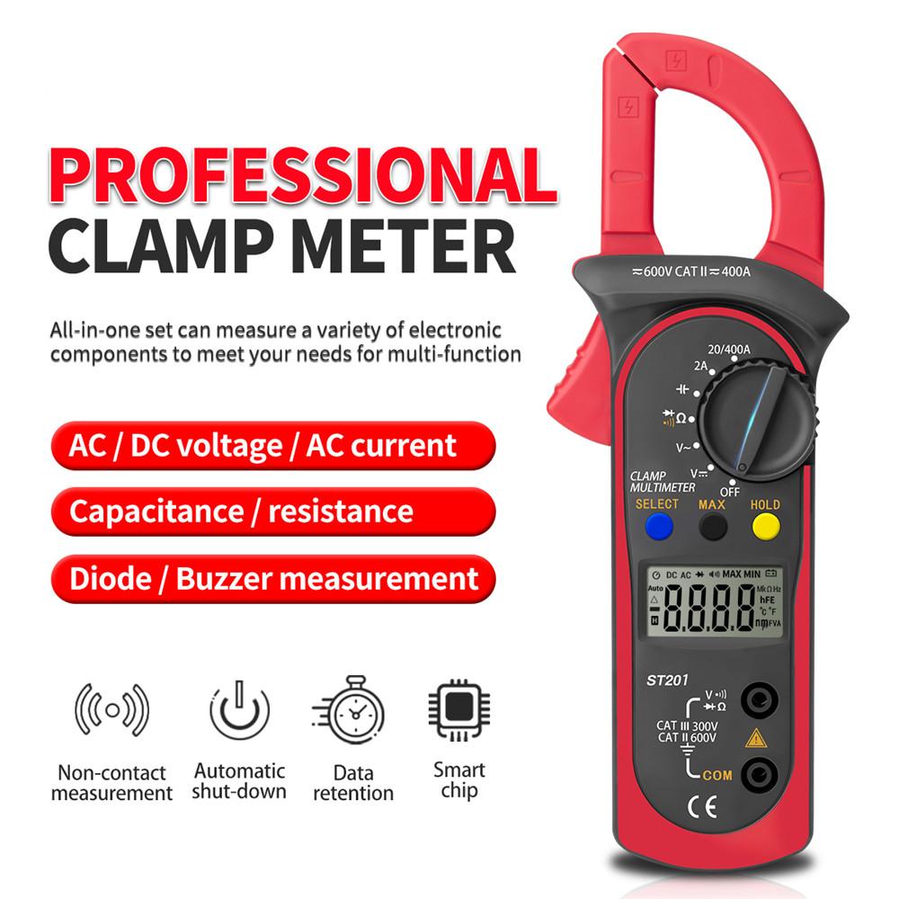 Handheld Digital Clamp Meter Multimeter AC DC Volt Amp Ohm Cap Tester