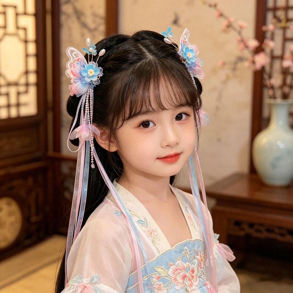 Ancient Style Qipao Hanfu Hair Accessories: Super Fairy Bow Knot Flower Ribbon Hair Clip & Hairpin (2026 Collection)