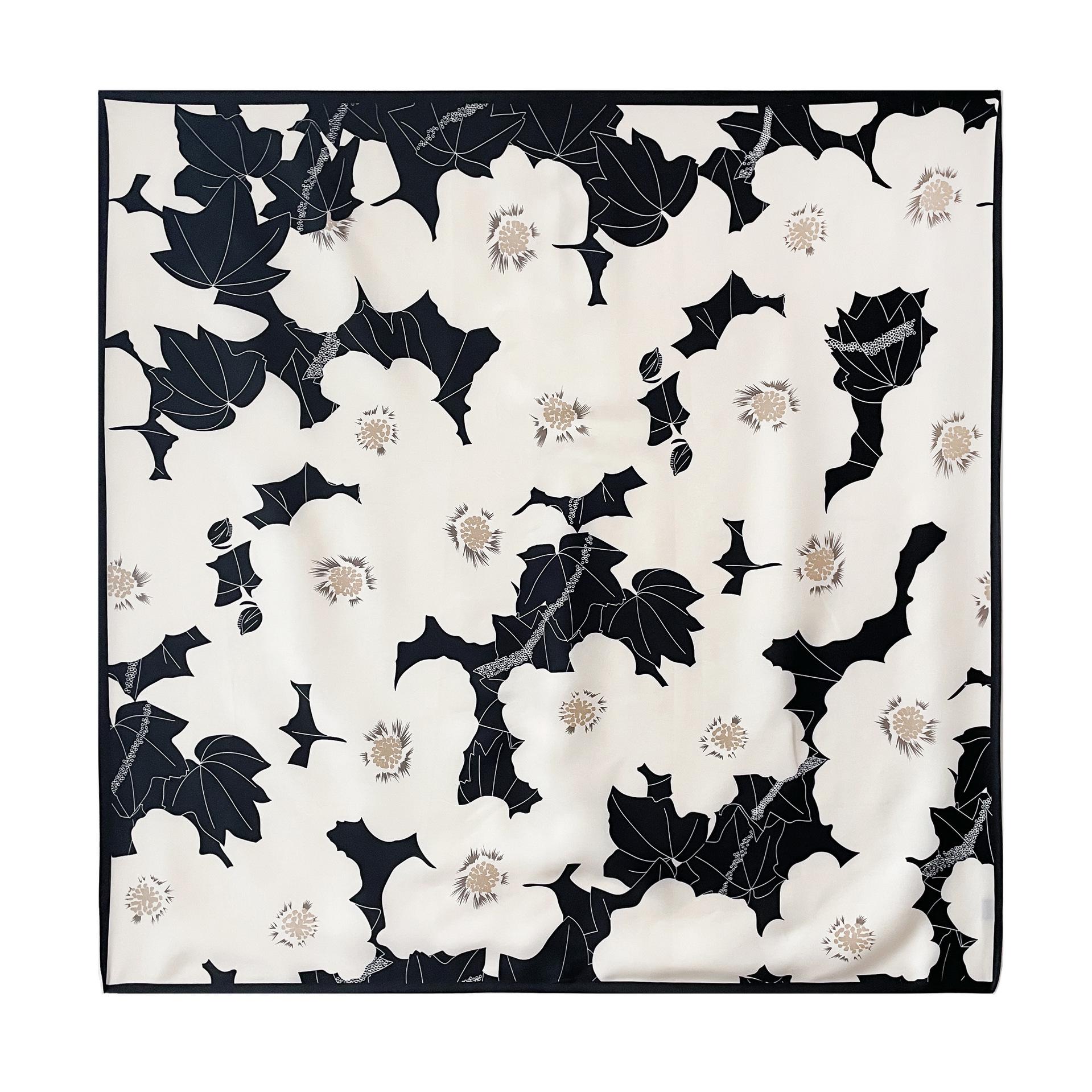 

Высококачественные роскошные шелковые шарфы, повязка на голову, шарфы, шейный шарф для женщин, шелковый шарф с цепочкой, женская декоративная шаль 90-90cm