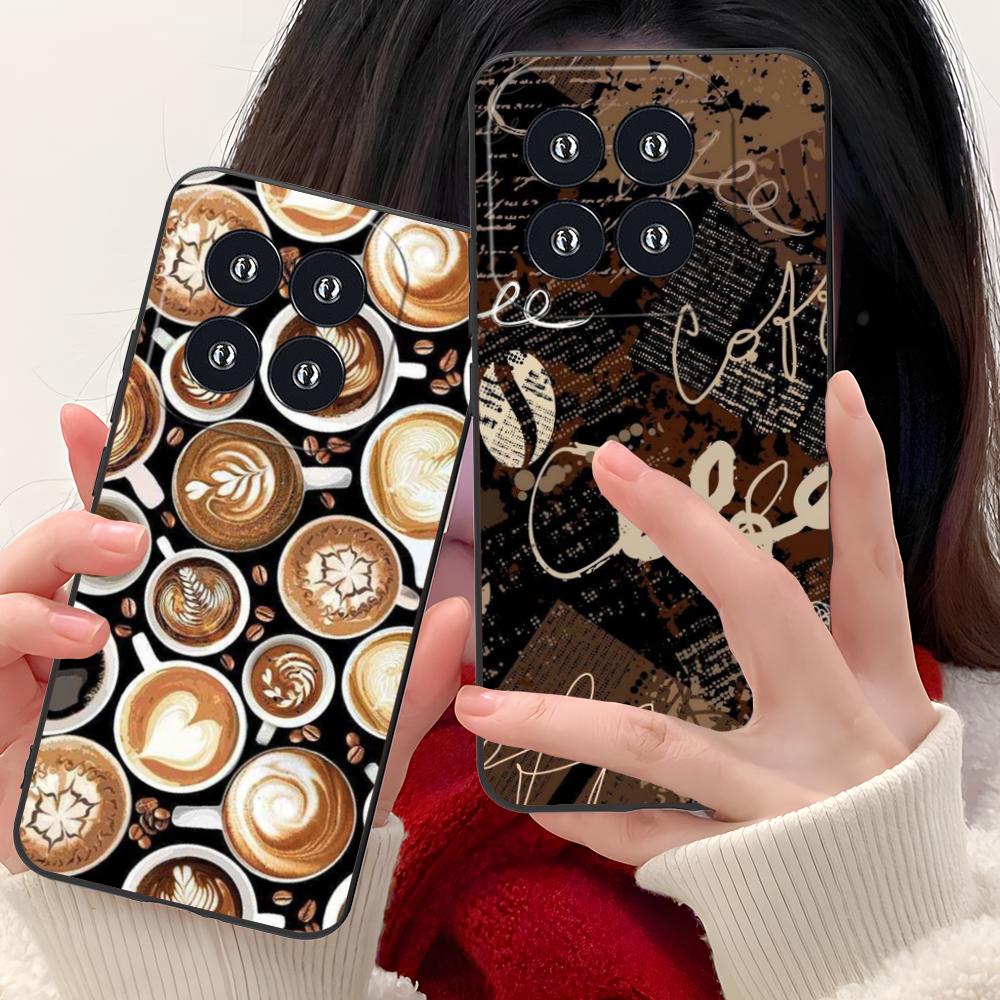 Coffee Beans Matte TPU Mobile Phone Case for Xiaomi 15 14 13 12 Mi 11 T Ultra Lite Pro S X 5G Colorful Printing Cover
