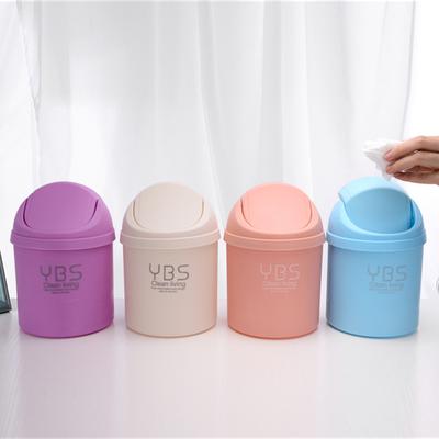 Clamshell Mini-Desktop-Mülleimer mit Schaukeldeckel, kleiner Mülleimer für den Haushalt, Wohnzimmer mit Abdeckung, Nachttisch-Aufbewahrungseimer, Papierkorb
